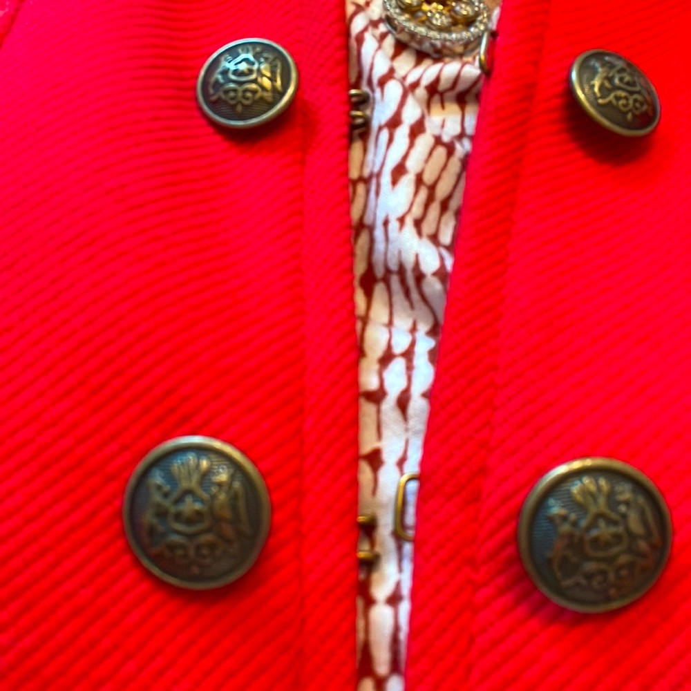 Talbot’s Red Double Button (Clasp Closure) Dressy - image 5